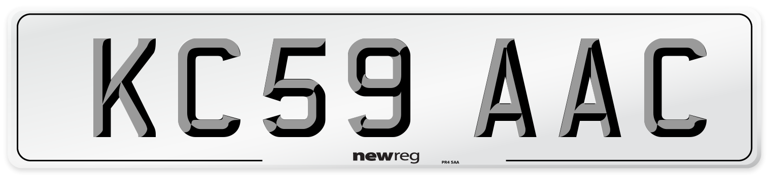KC59 AAC Number Plate from New Reg
